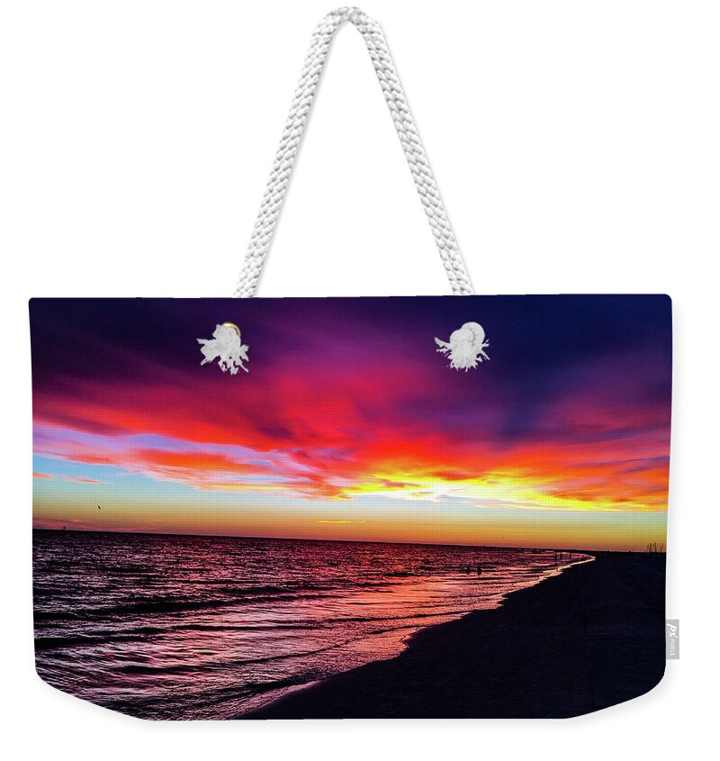 Sunset Weekender Tote Bag featuring the photograph Siesta Key Sunset by Matt Sexton