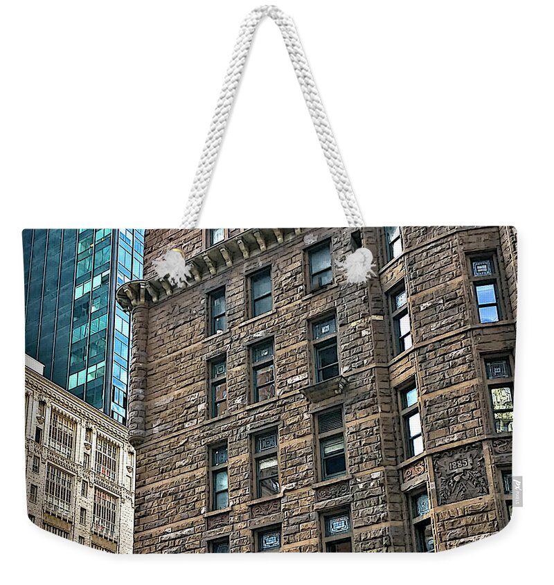 New York City Weekender Tote Bag featuring the photograph Sights in New York City - Old and New by Walt Foegelle