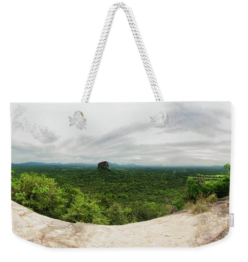 Panorama Weekender Tote Bag featuring the photograph Sigiriya Panorama by Venura Herath