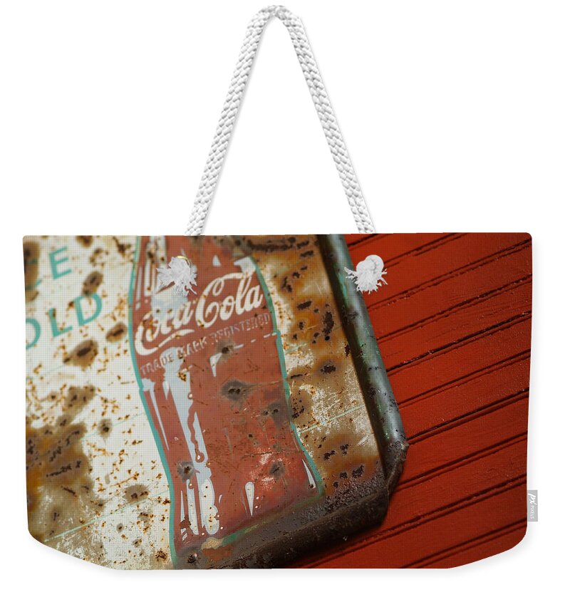 Sign Weekender Tote Bag featuring the photograph Sign of the Times by Michael McGowan