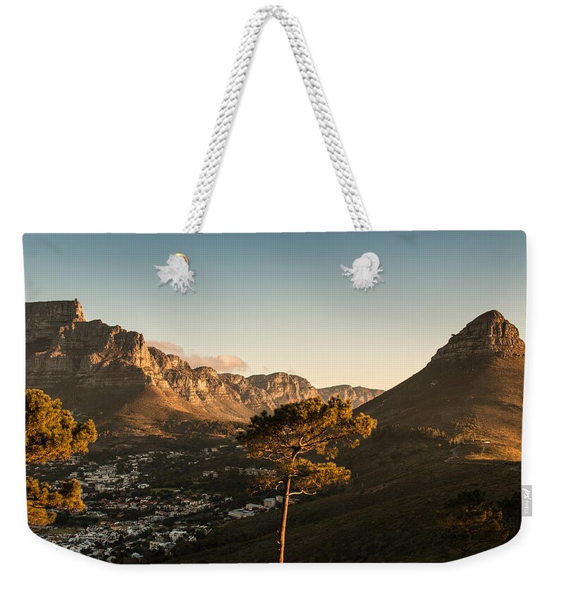 Table Mountain Weekender Tote Bag featuring the photograph Signal Hill by Claudio Maioli