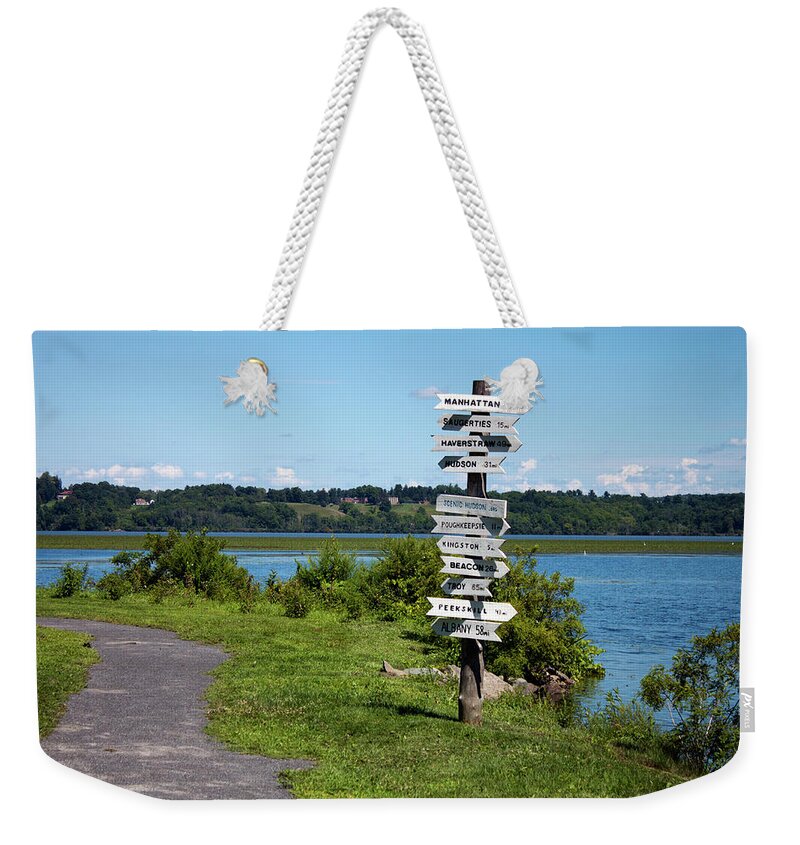 Sign Weekender Tote Bag featuring the photograph Signs by Jeff Severson