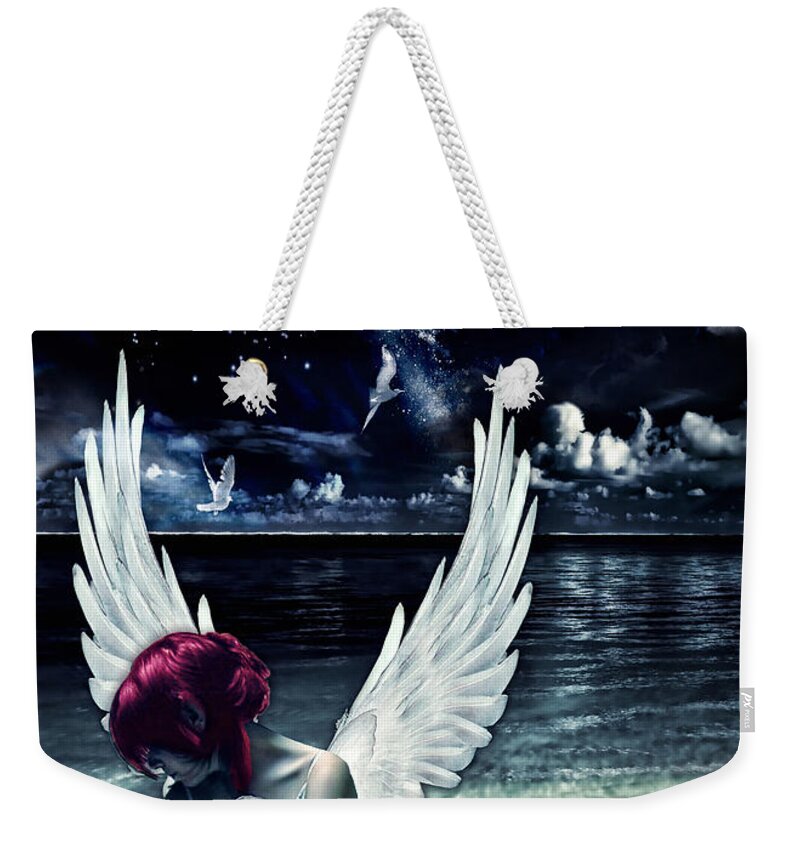 Silence Of An Angel Weekender Tote Bag featuring the photograph Silence of an Angel by Mo T