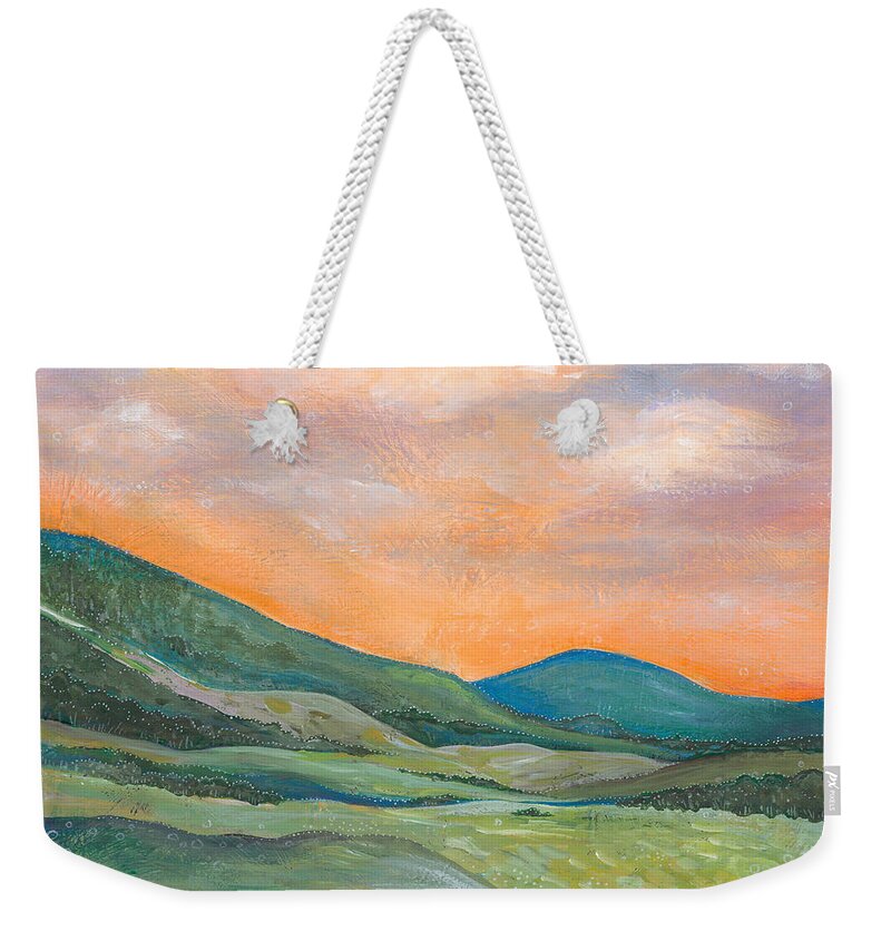 Nature Painting Weekender Tote Bag featuring the painting Silent Reverie by Tanielle Childers