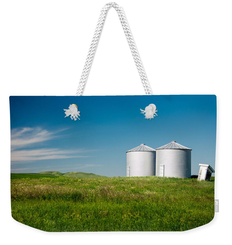 Grain Bins Weekender Tote Bag featuring the photograph Silent Ridge by Todd Klassy