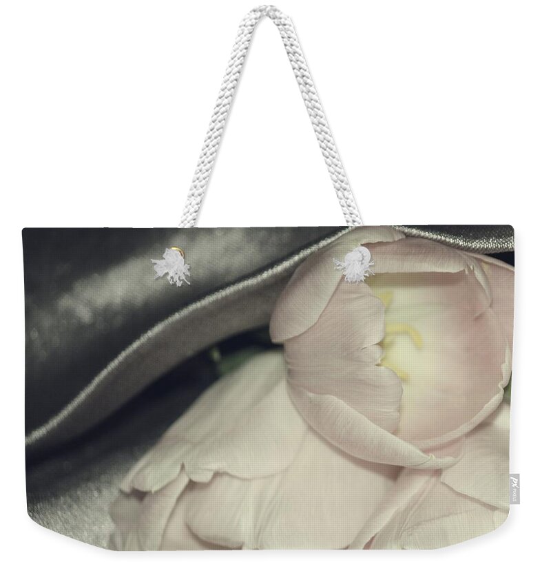  Weekender Tote Bag featuring the photograph Silky Tulips by The Art Of Marilyn Ridoutt-Greene