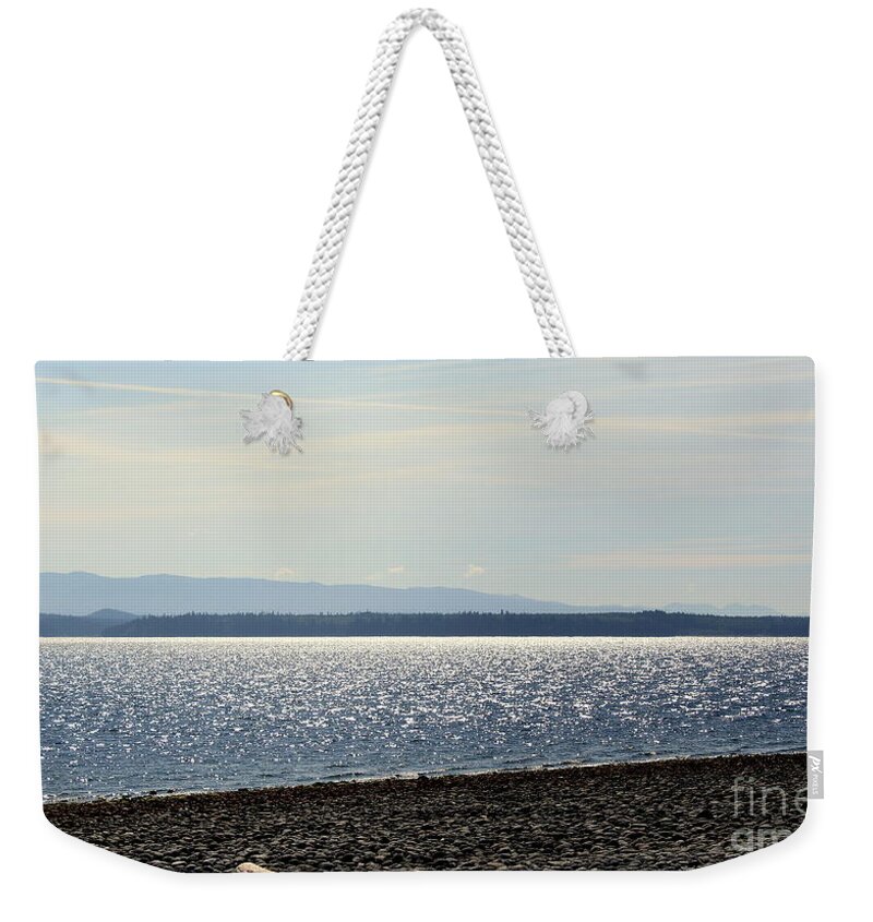 Silver Water Weekender Tote Bag featuring the photograph Silver by Elfriede Fulda