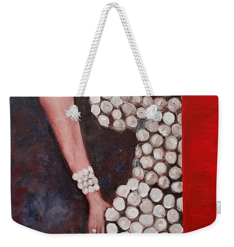 Silver Queen Weekender Tote Bag featuring the painting Silver Queen  39 by Cheryl Nancy Ann Gordon