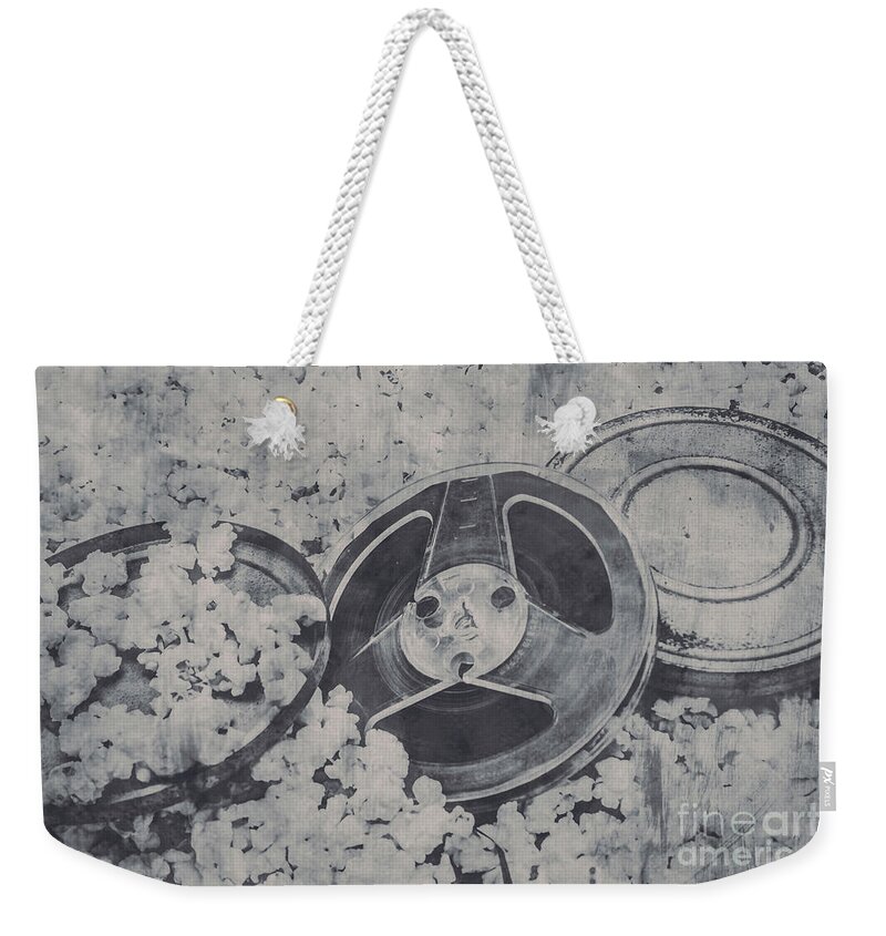 Noir Weekender Tote Bag featuring the photograph Silver screen film noir by Jorgo Photography