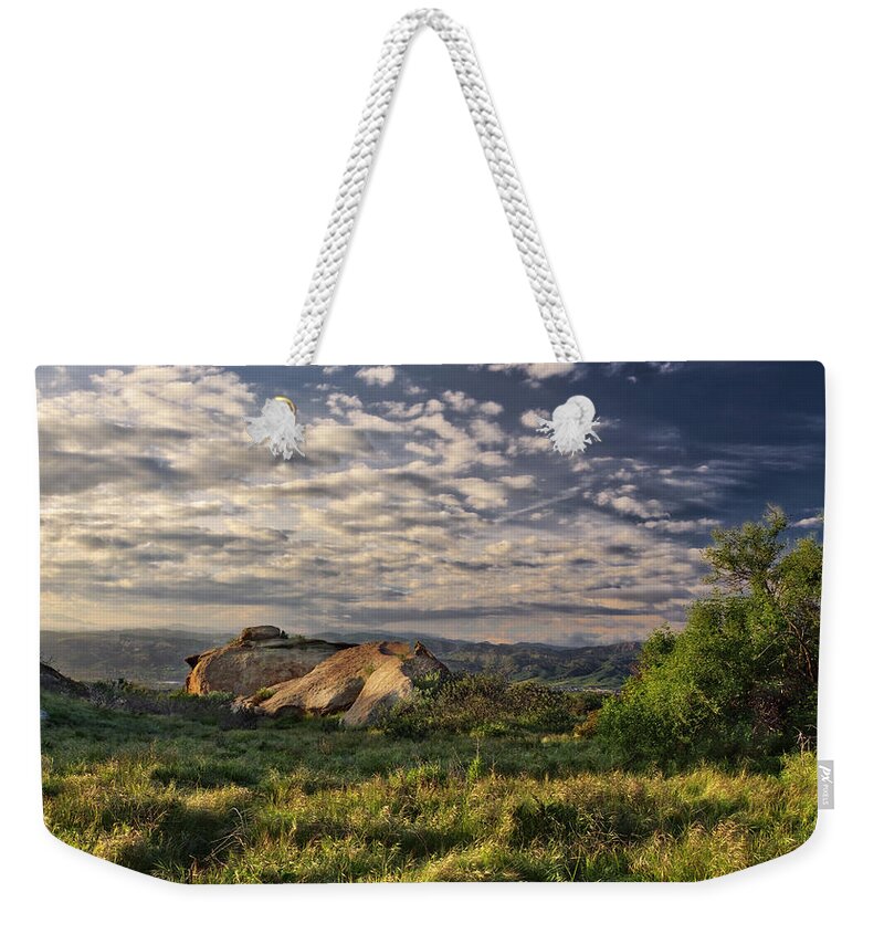 Simi Valley Weekender Tote Bag featuring the photograph Simi Valley Overlook by Endre Balogh