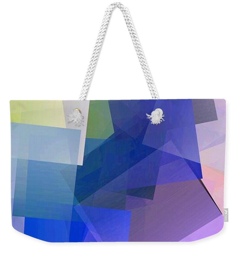 Abstract Weekender Tote Bag featuring the digital art Simple Cubism Abstract 153 by Chris Butler