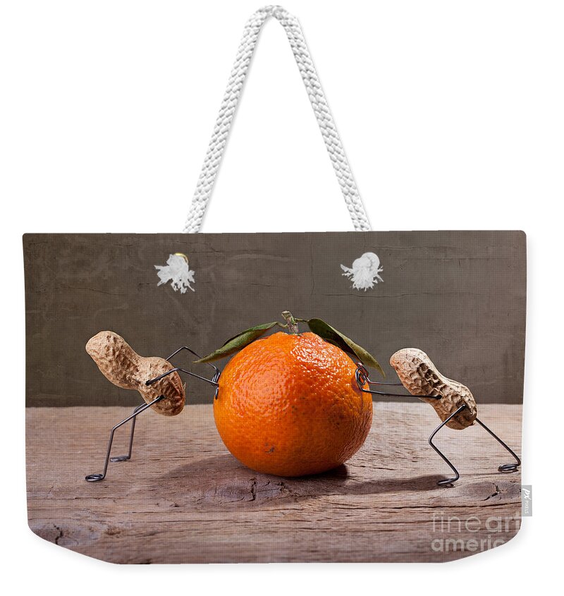 Peanut Weekender Tote Bag featuring the photograph Simple Things - Antagonism by Nailia Schwarz