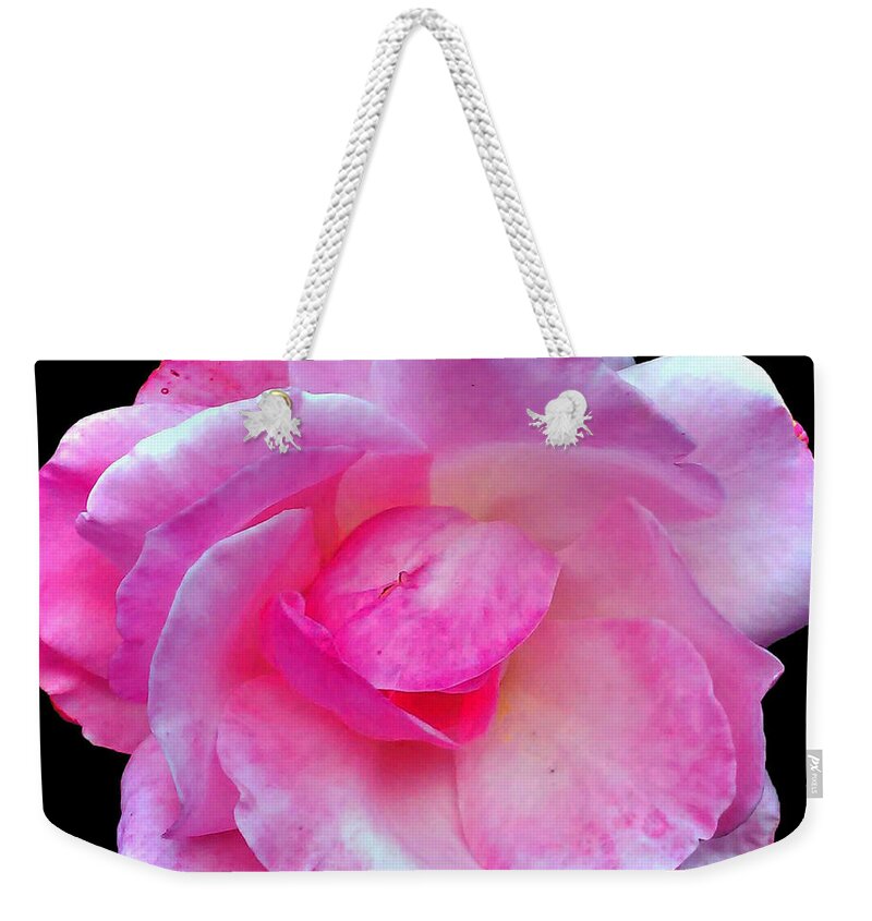 Rose Weekender Tote Bag featuring the photograph Simply And Pink by Jasna Dragun