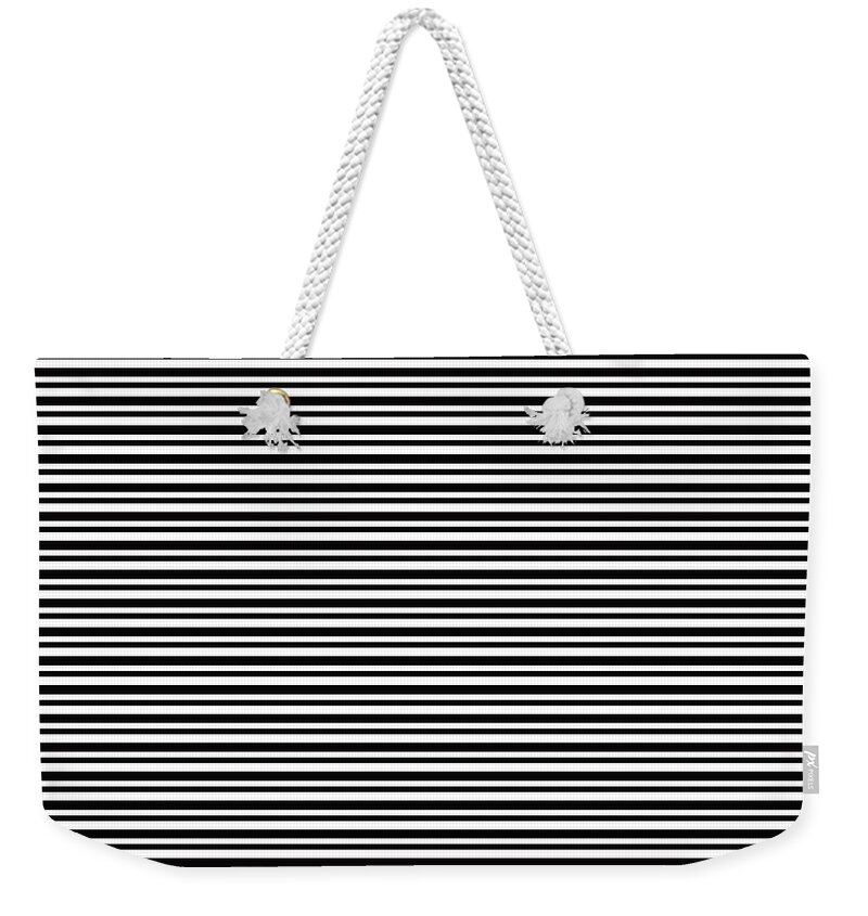 Stripes Weekender Tote Bag featuring the digital art Simply Stripes- Art by Linda Woods by Linda Woods