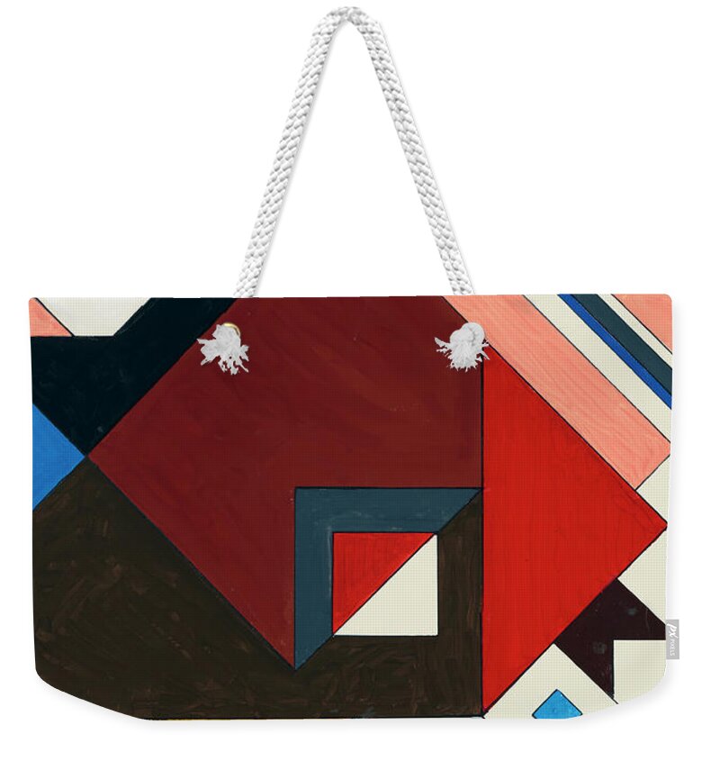 Abstract Weekender Tote Bag featuring the painting Sinfonia dell Citta - Part 2 by Willy Wiedmann