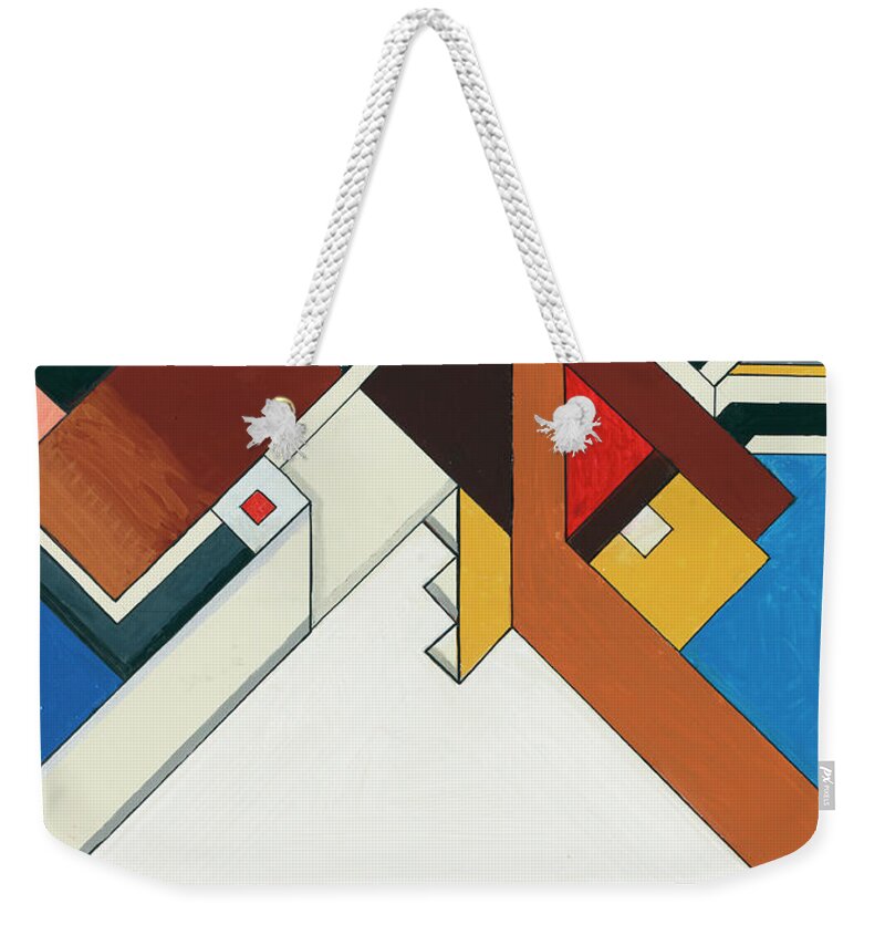 Abstract Weekender Tote Bag featuring the painting Sinfonia dell Citta - Part 3 by Willy Wiedmann