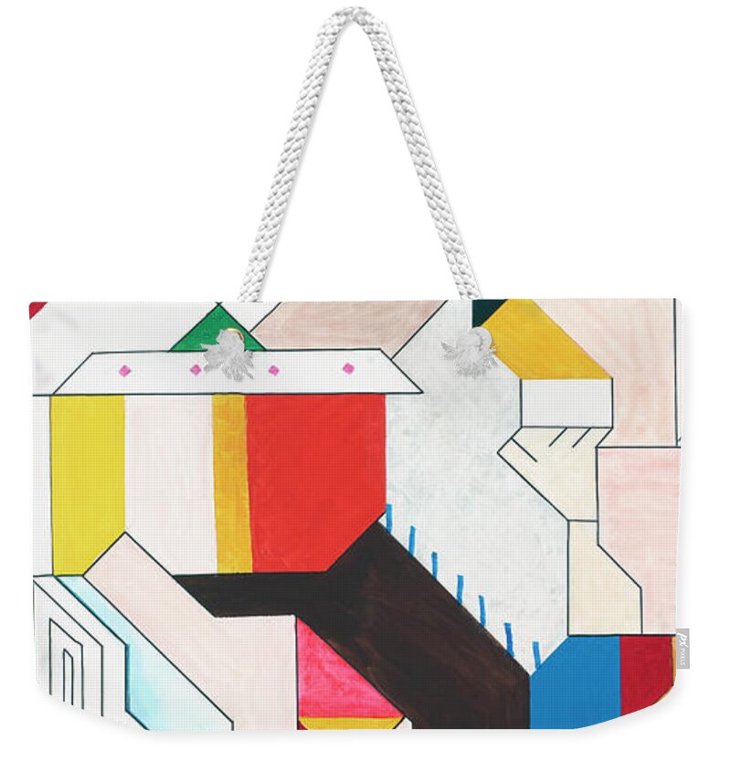 Abstract Weekender Tote Bag featuring the painting Sinfonia della Carnevale - Part 2 by Willy Wiedmann