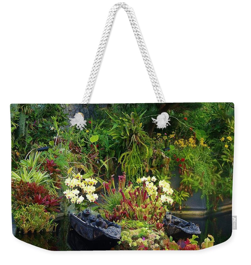 Singapore Weekender Tote Bag featuring the photograph Singapore Cloud Forrest 17 by Phyllis Spoor