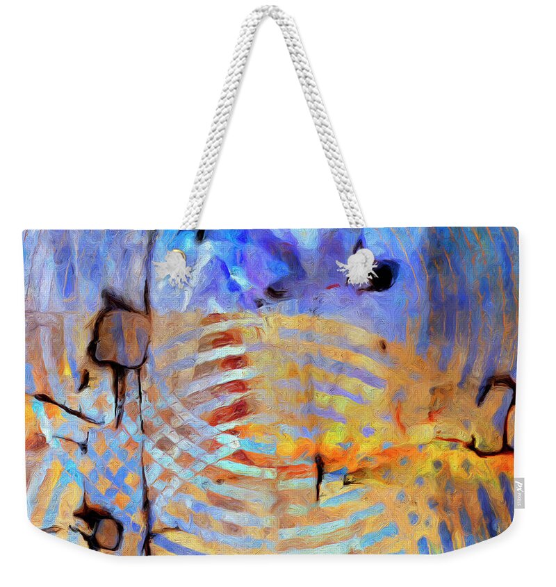 Abstract Weekender Tote Bag featuring the painting Singularity by Dominic Piperata