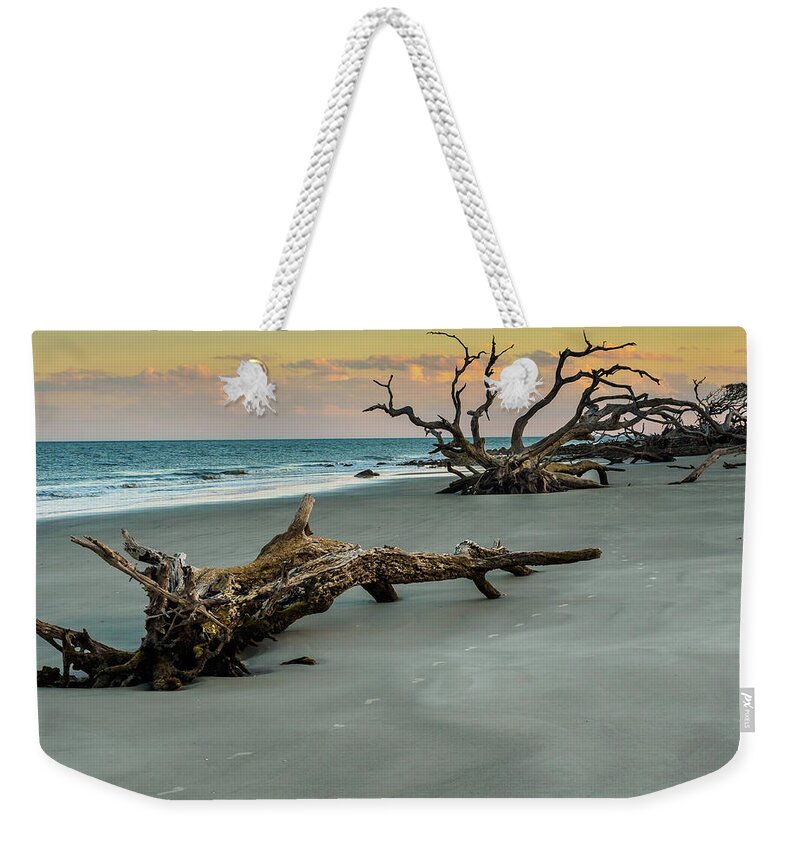 Georgia Weekender Tote Bag featuring the photograph Sunset on Jekyll Island by Louis Dallara
