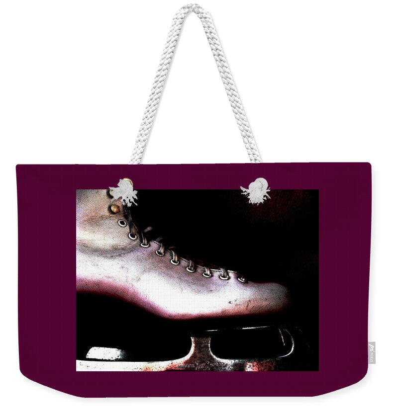 Ice Skates Weekender Tote Bag featuring the photograph Skate On by Angela Davies