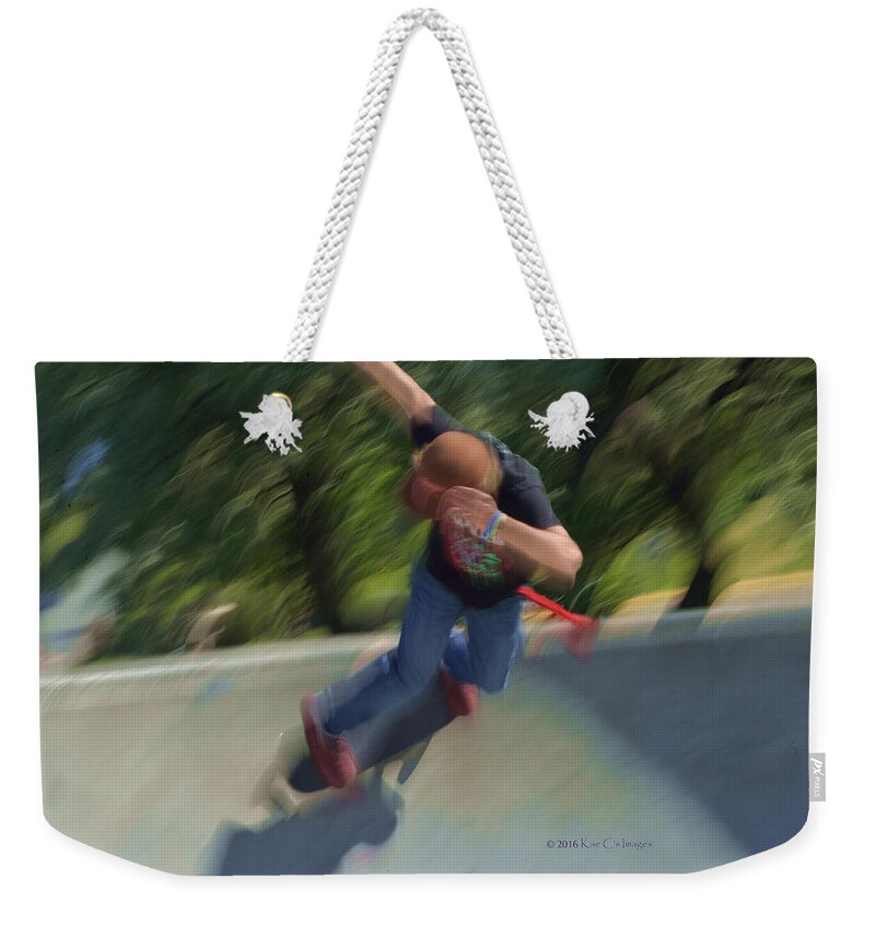 Skateboard Weekender Tote Bag featuring the photograph Skateboard Action by Kae Cheatham