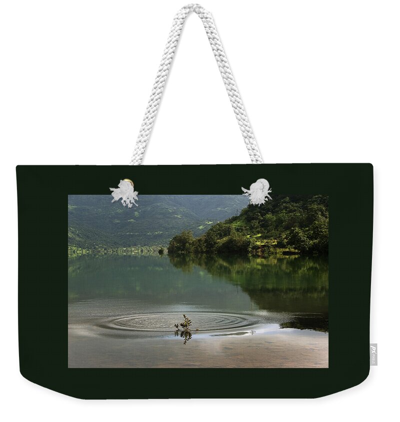 Edge Weekender Tote Bag featuring the photograph SKC 3996 At The Edge of a Circle by Sunil Kapadia