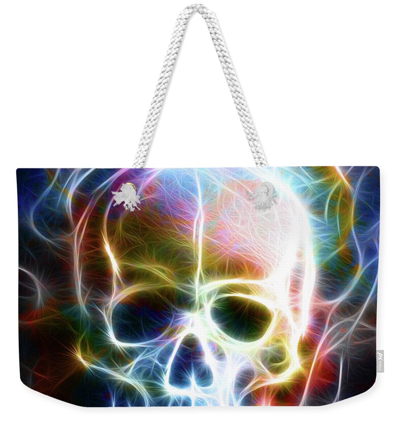 Fractal Skull Weekender Bag