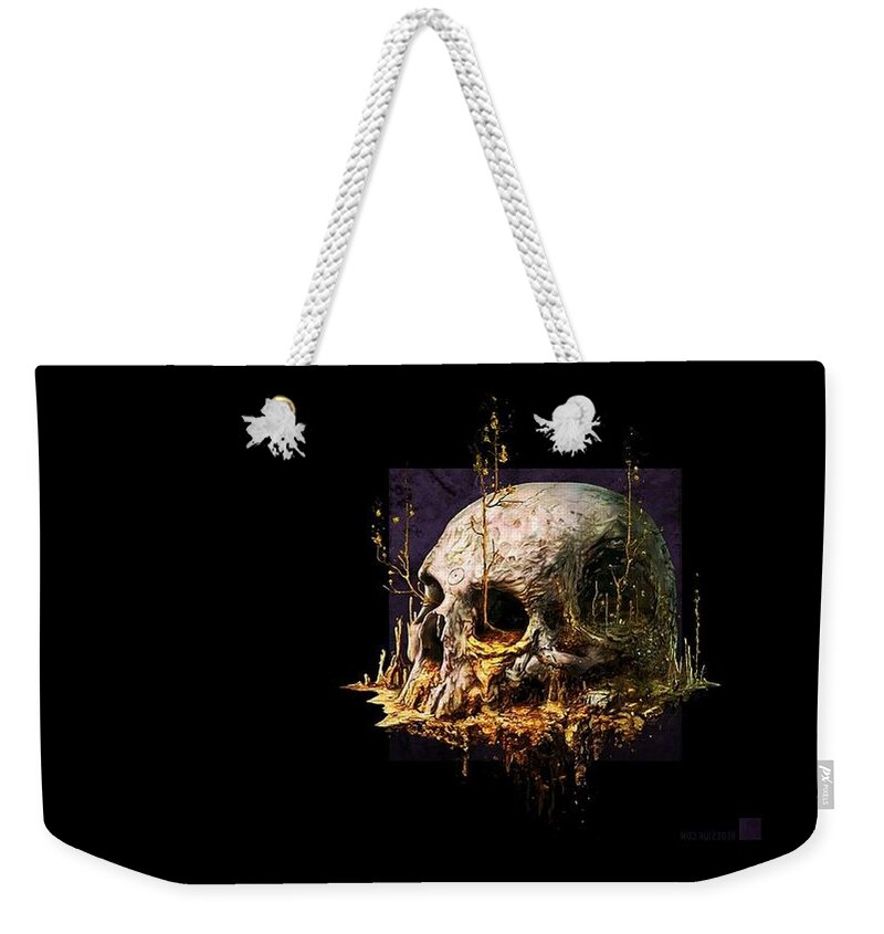 Skull Weekender Tote Bag featuring the digital art Skull by Maye Loeser