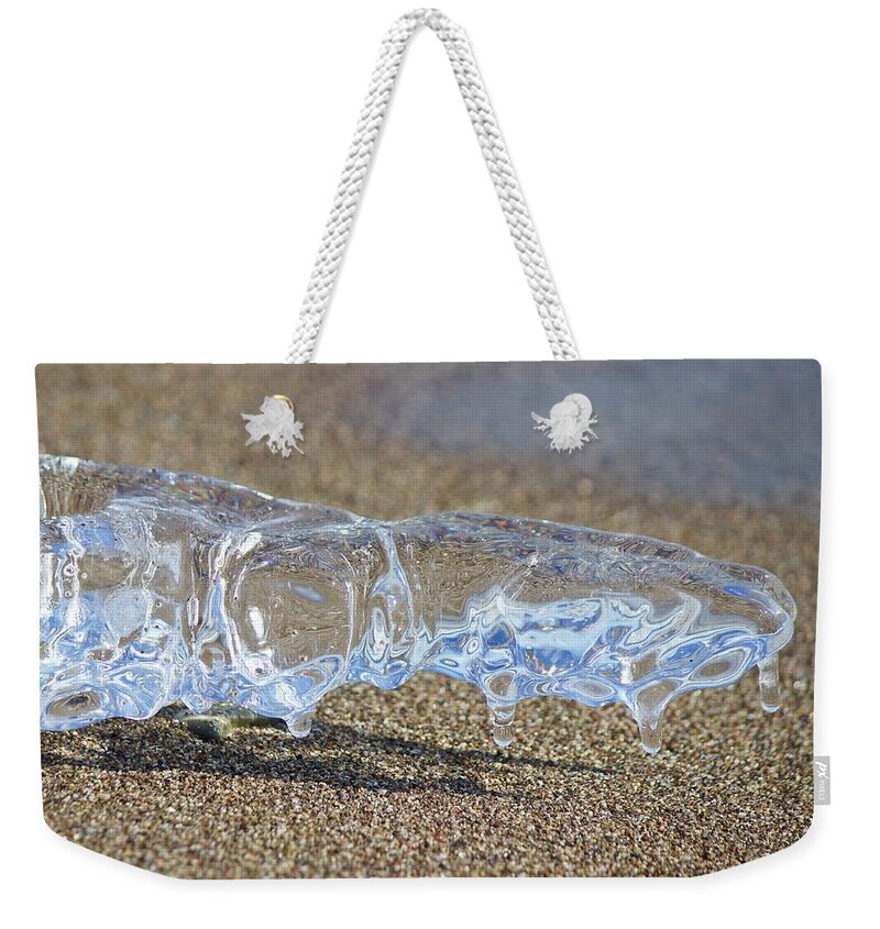 Ice Weekender Tote Bag featuring the photograph Sky Blue by David Pickett