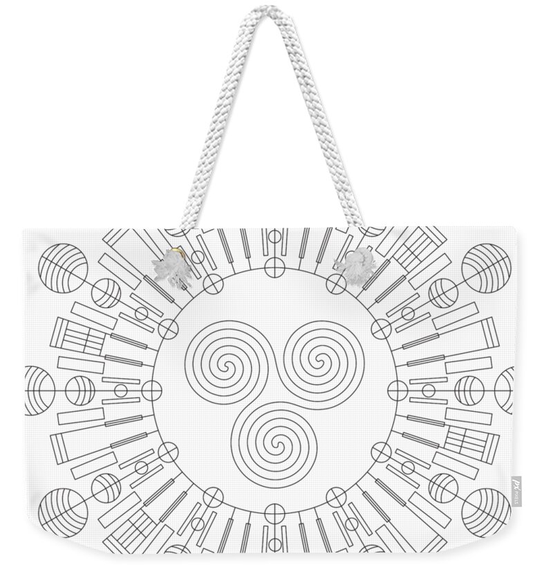 Relief Weekender Tote Bag featuring the digital art Sky Chief by DB Artist