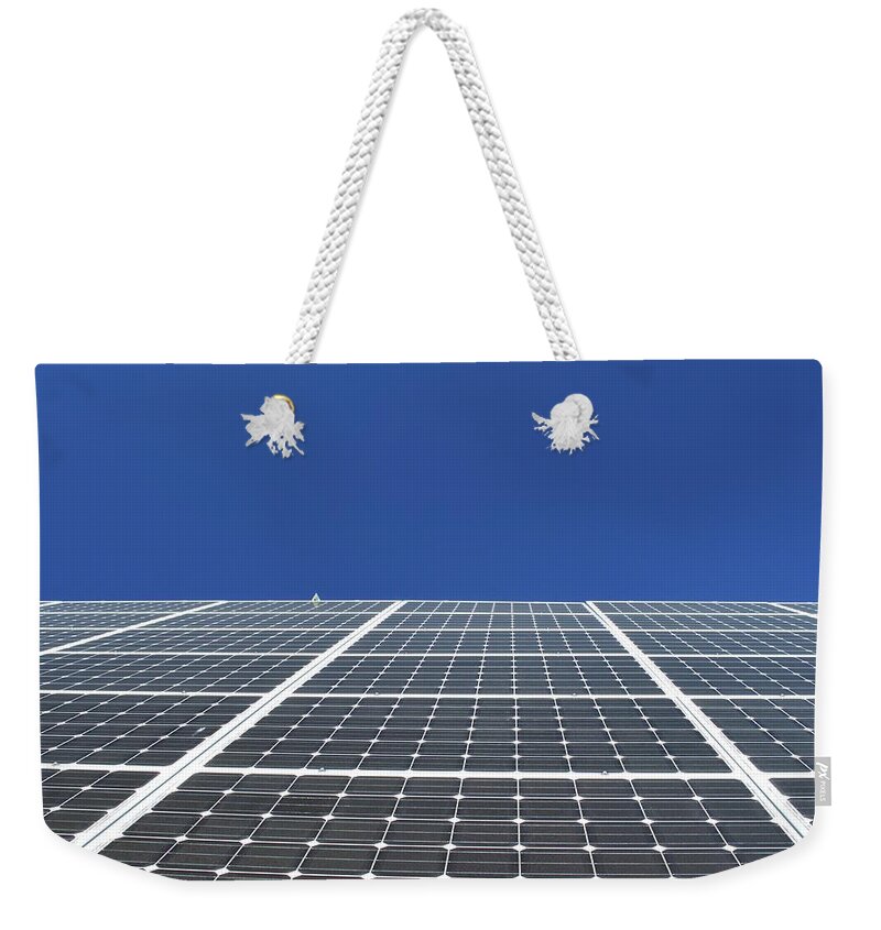 Abstract Weekender Tote Bag featuring the photograph Sky Grid by Lyle Crump