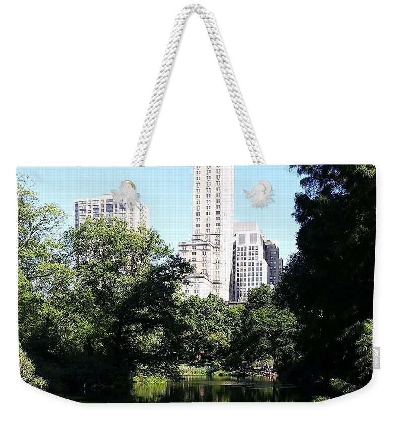 Skyscraper Weekender Tote Bag featuring the photograph Skyscraper Reflection by Vic Ritchey