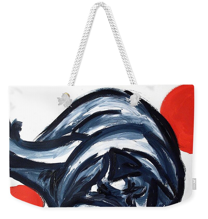 Dog Art Weekender Tote Bag featuring the painting Sleeping dog by Lidija Ivanek - SiLa