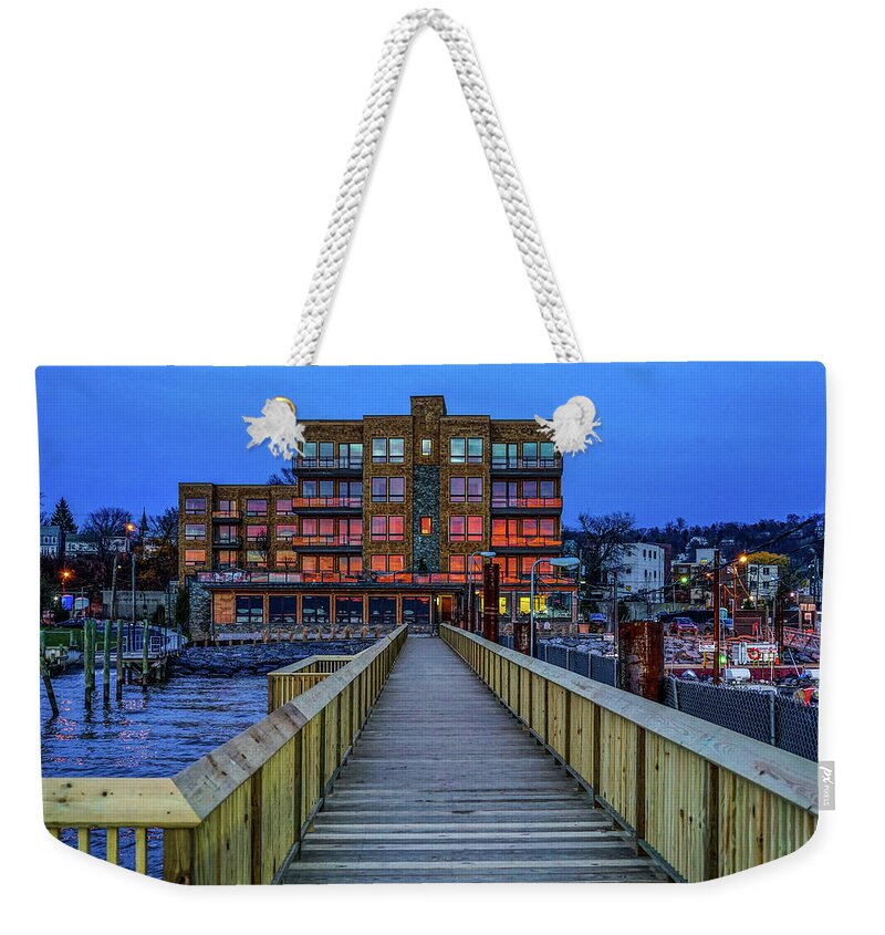 Sleepy Hollow Weekender Tote Bag featuring the photograph Sleepy Hollow Pier by Jeffrey Friedkin