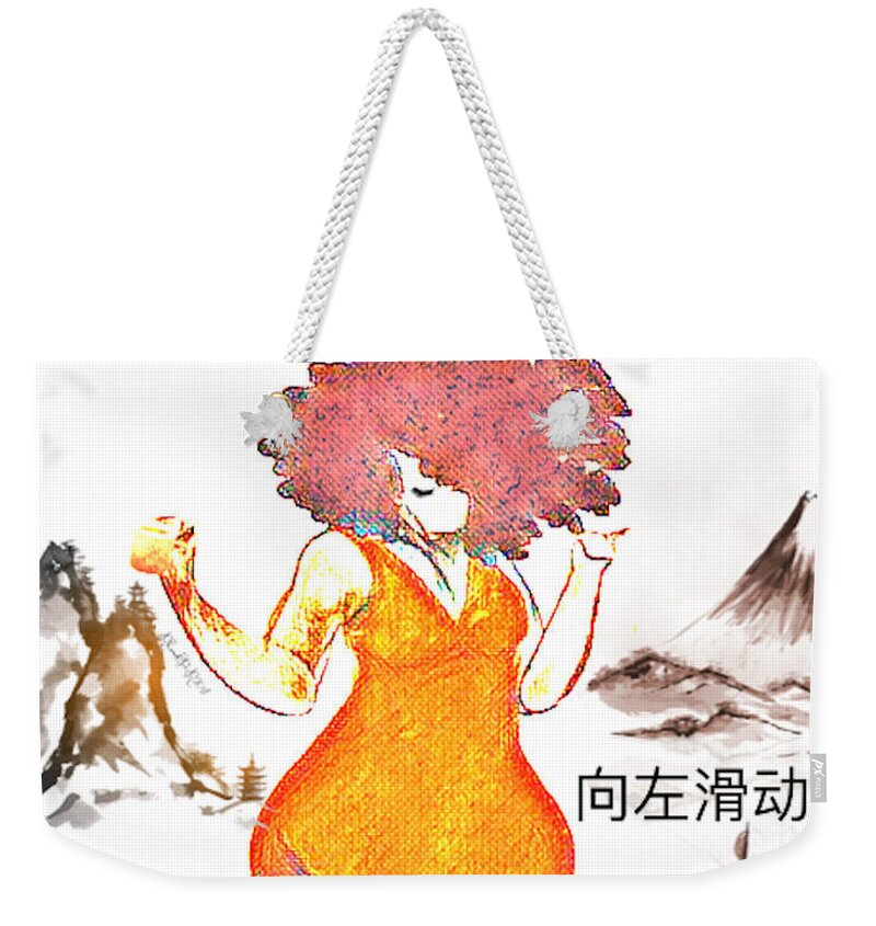 Afro Weekender Tote Bag featuring the photograph SlideToTheLeft by Romaine Head