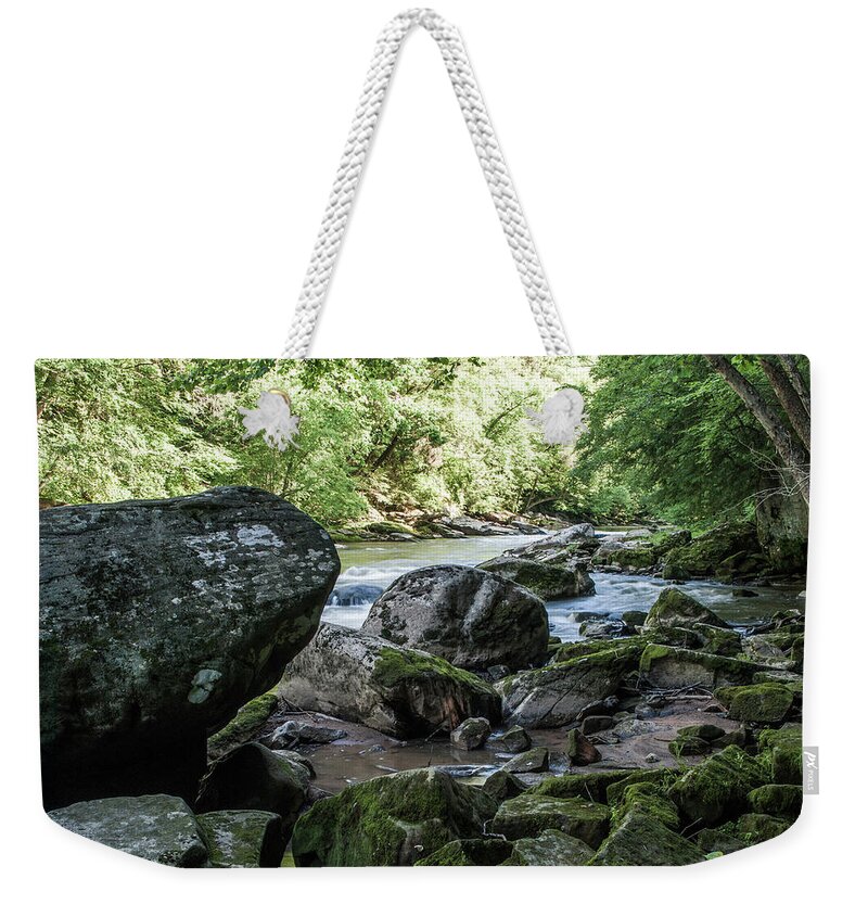 Water Weekender Tote Bag featuring the photograph Slippery Rock Gorge - 1938 by Gordon Sarti