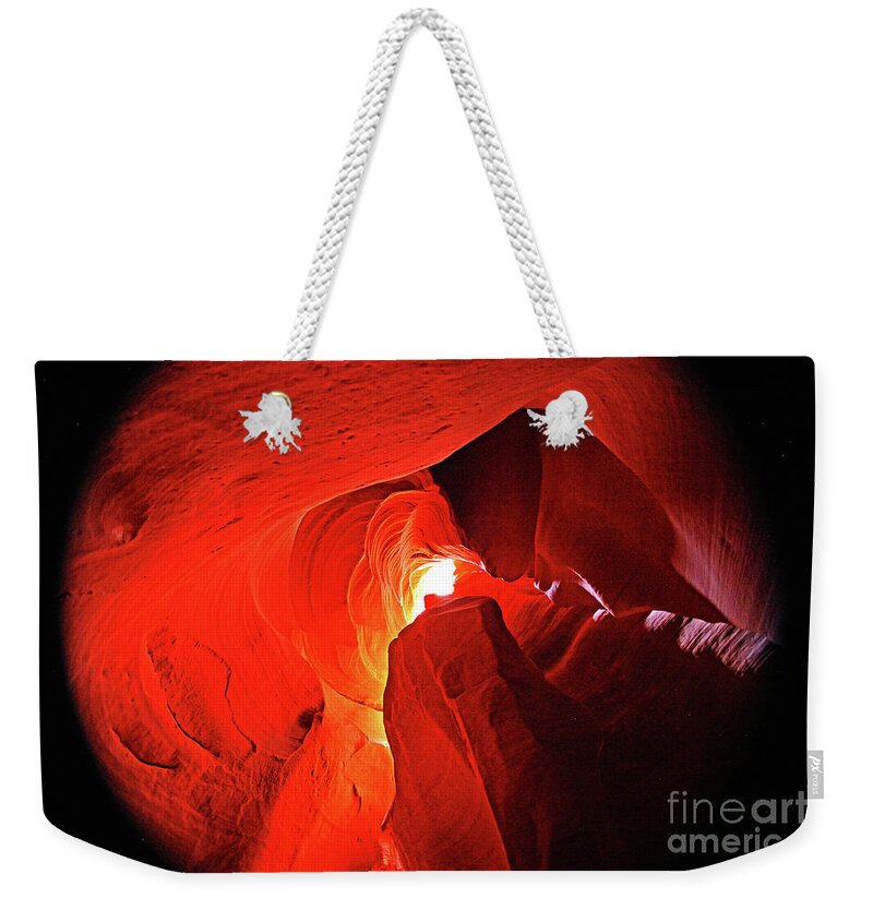  Weekender Tote Bag featuring the digital art Slot Canyon 1 by Darcy Dietrich