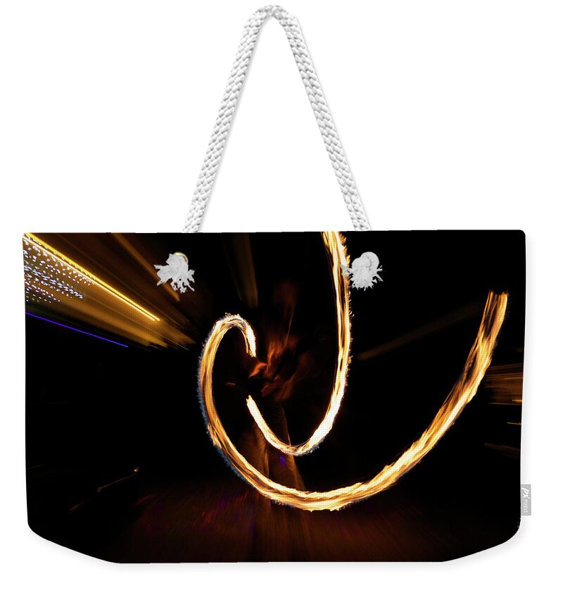Fire Weekender Tote Bag featuring the photograph Slow Motion by Ellery Russell