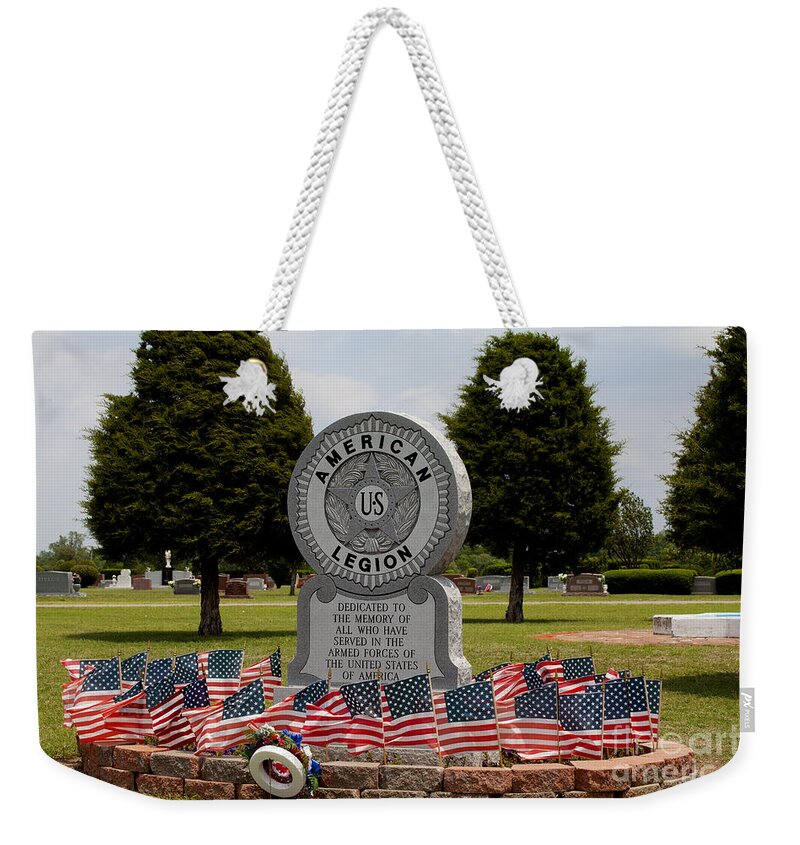 Veterans Weekender Tote Bag featuring the photograph Small Town Tribute by Toni Hopper