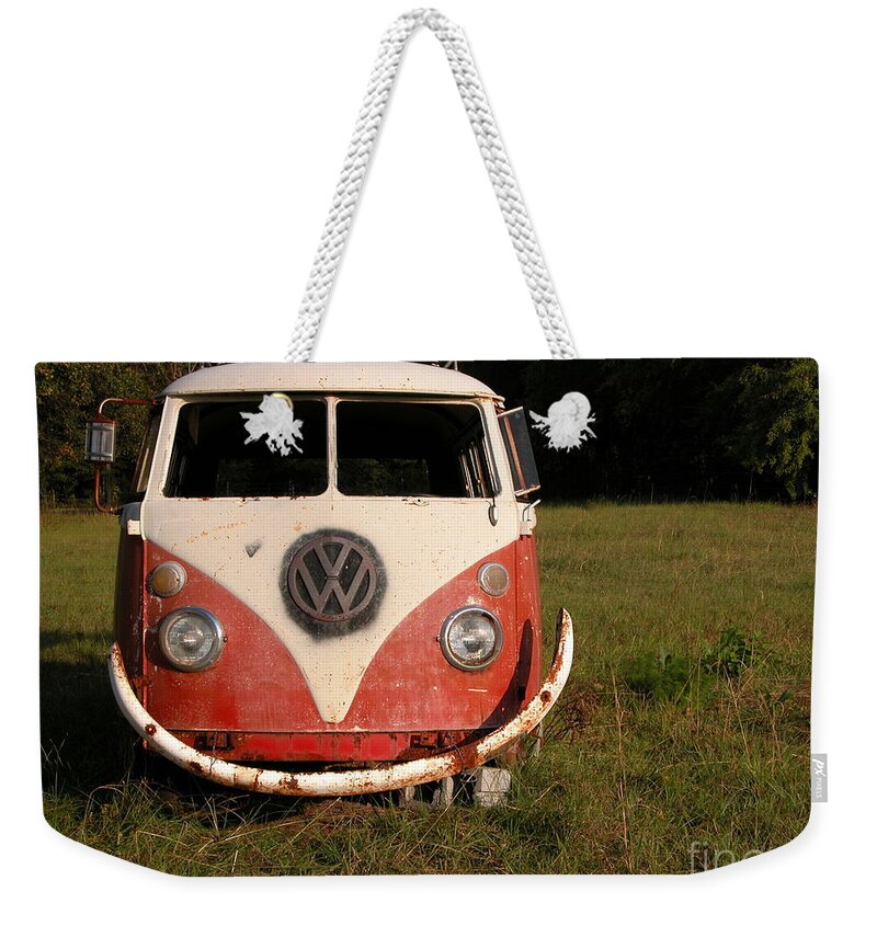 Bus Weekender Tote Bag featuring the photograph Smiling Bus by Jim Goodman