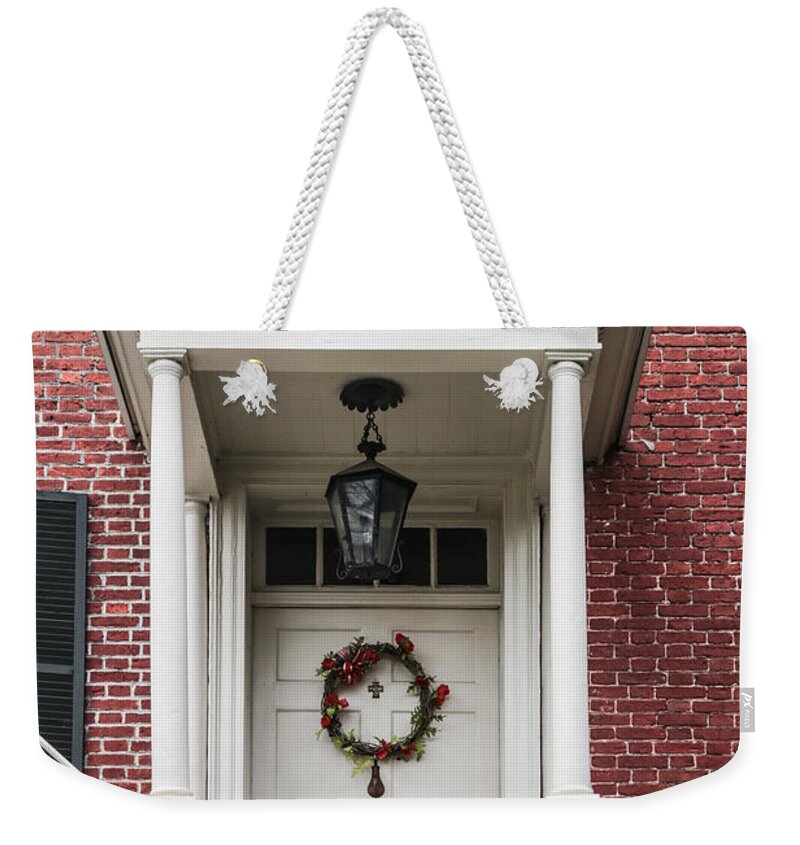 Architecture Weekender Tote Bag featuring the photograph Smith Door Detail by Thomas Marchessault