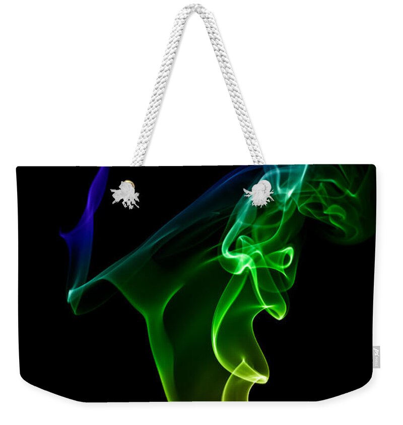 Abstract Weekender Tote Bag featuring the photograph smoke XIV by Joerg Lingnau