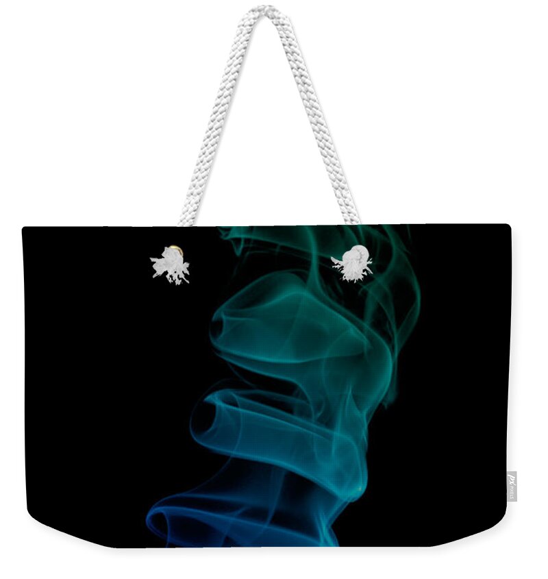Abstract Weekender Tote Bag featuring the photograph smoke XIX ex by Joerg Lingnau