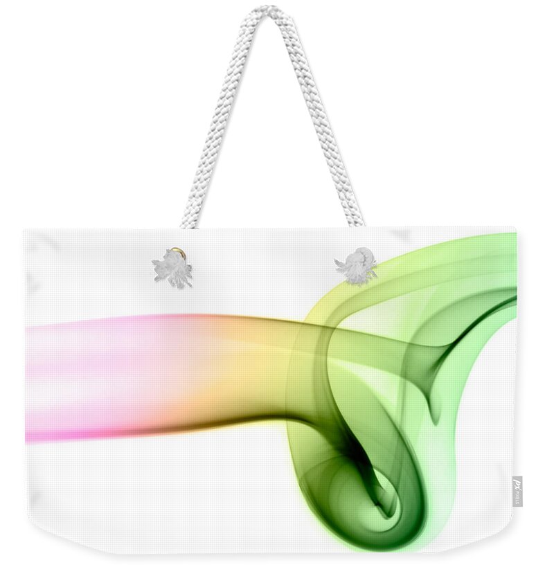 Abstract Weekender Tote Bag featuring the photograph smoke XXI by Joerg Lingnau