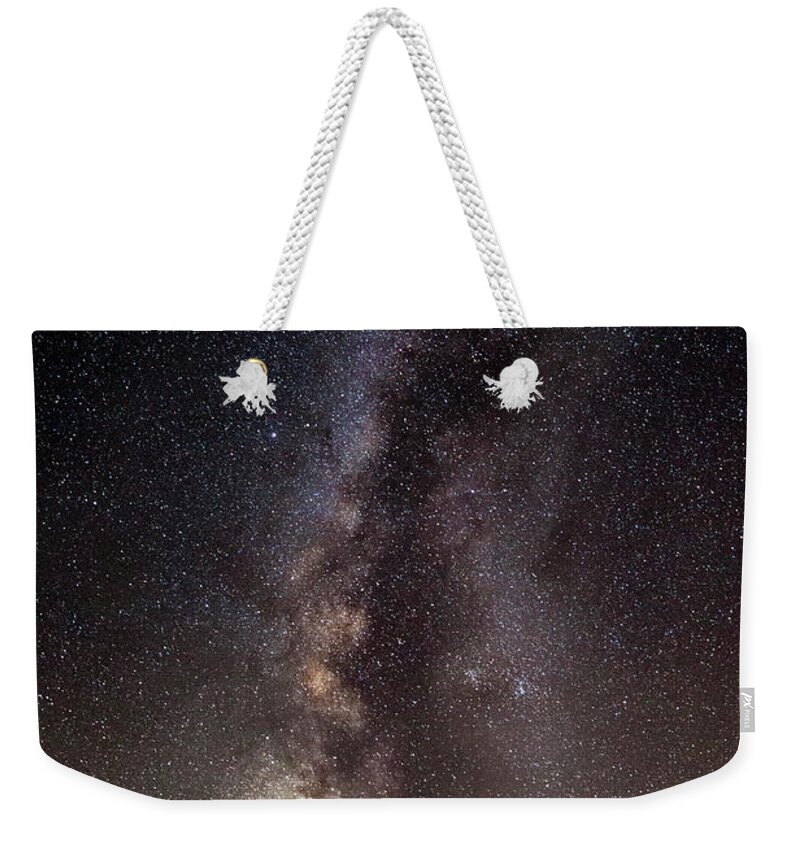 Milky Way Weekender Tote Bag featuring the photograph Forest Milky way by Scott Slone