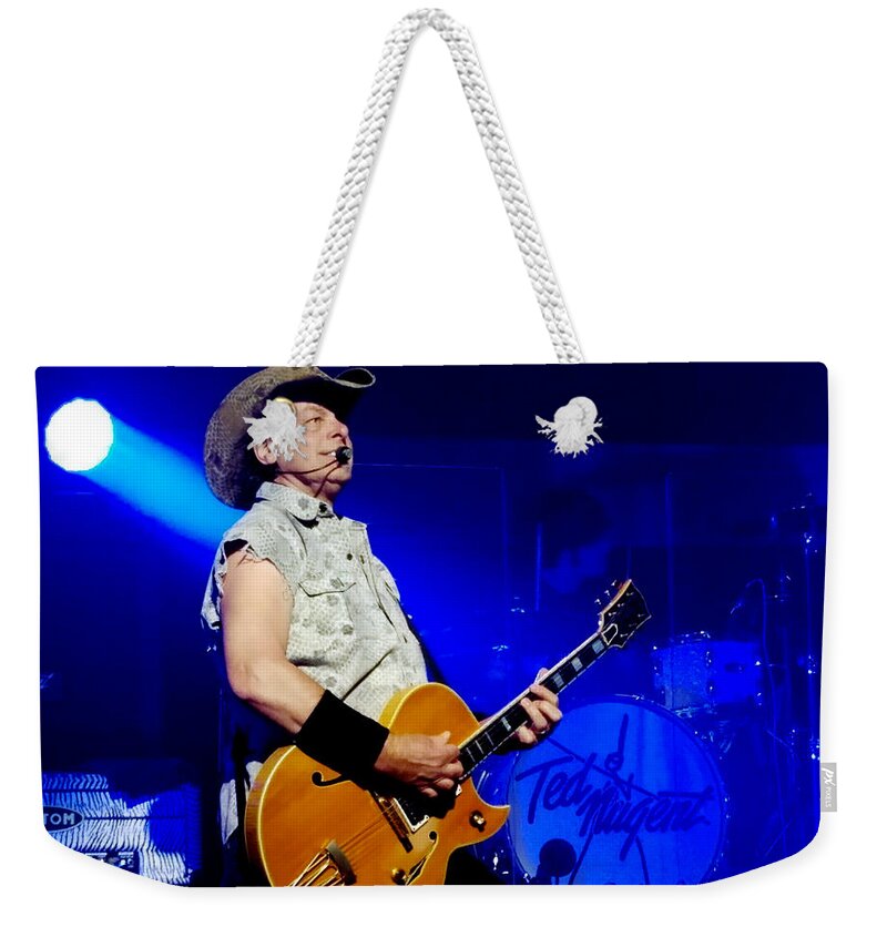 Ted Nugent Weekender Tote Bag featuring the photograph Snakeskin Cowboy by La Dolce Vita
