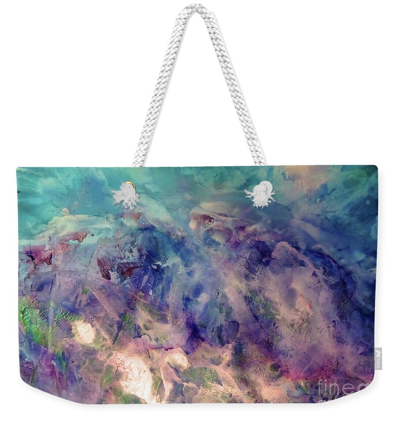 Snorkeling Weekender Tote Bag featuring the mixed media Under the Sea by Eunice Warfel