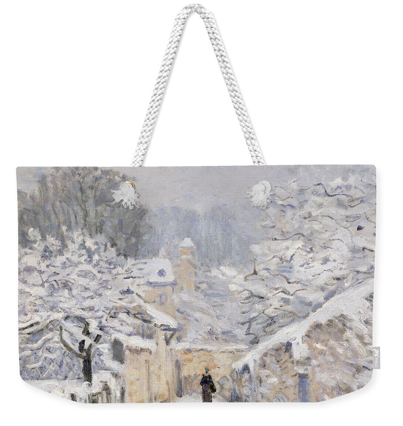 Snow Cover Weekender Tote Bags