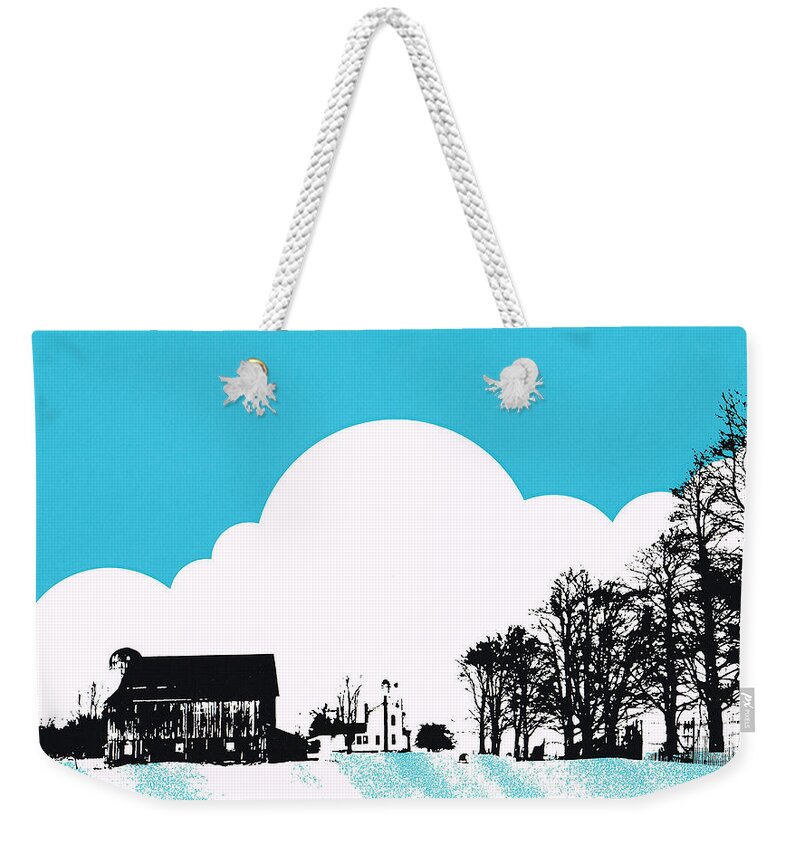 Barn Weekender Tote Bag featuring the photograph Snow Bound by James Rentz